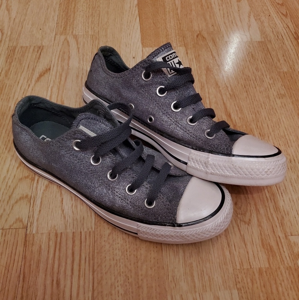 Grey Converse shoes